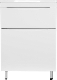 Style Line Мебель для ванной Бергамо Мини 60 белая Люкс антискрейтч Plus – фотография-2